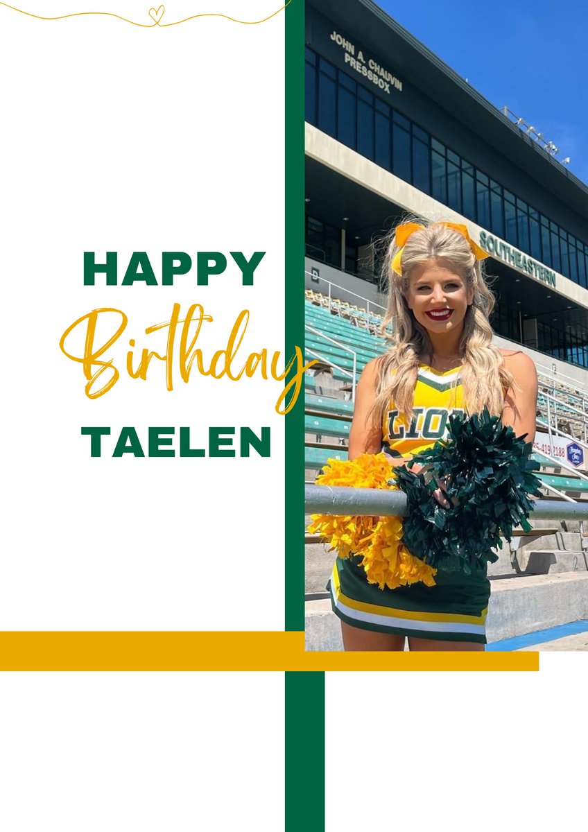 Happy Birthday to our Beauty Queen, Taelen! We hope you have a great day! #lionup💚💛