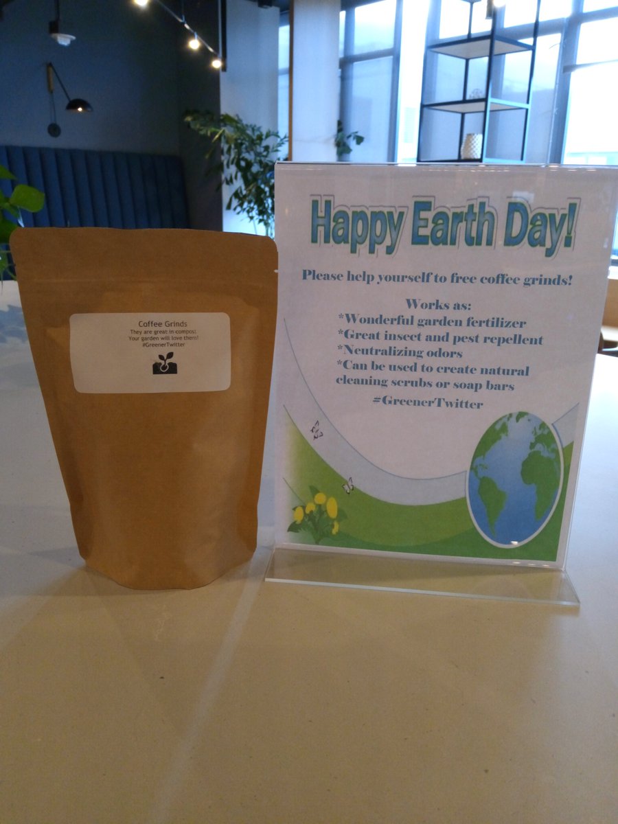 Happy Friday and Earth Day everyone! Please stop by the perch today for some coffee grinds to rejuvenate your garden or even utilize for some diy household supplies!