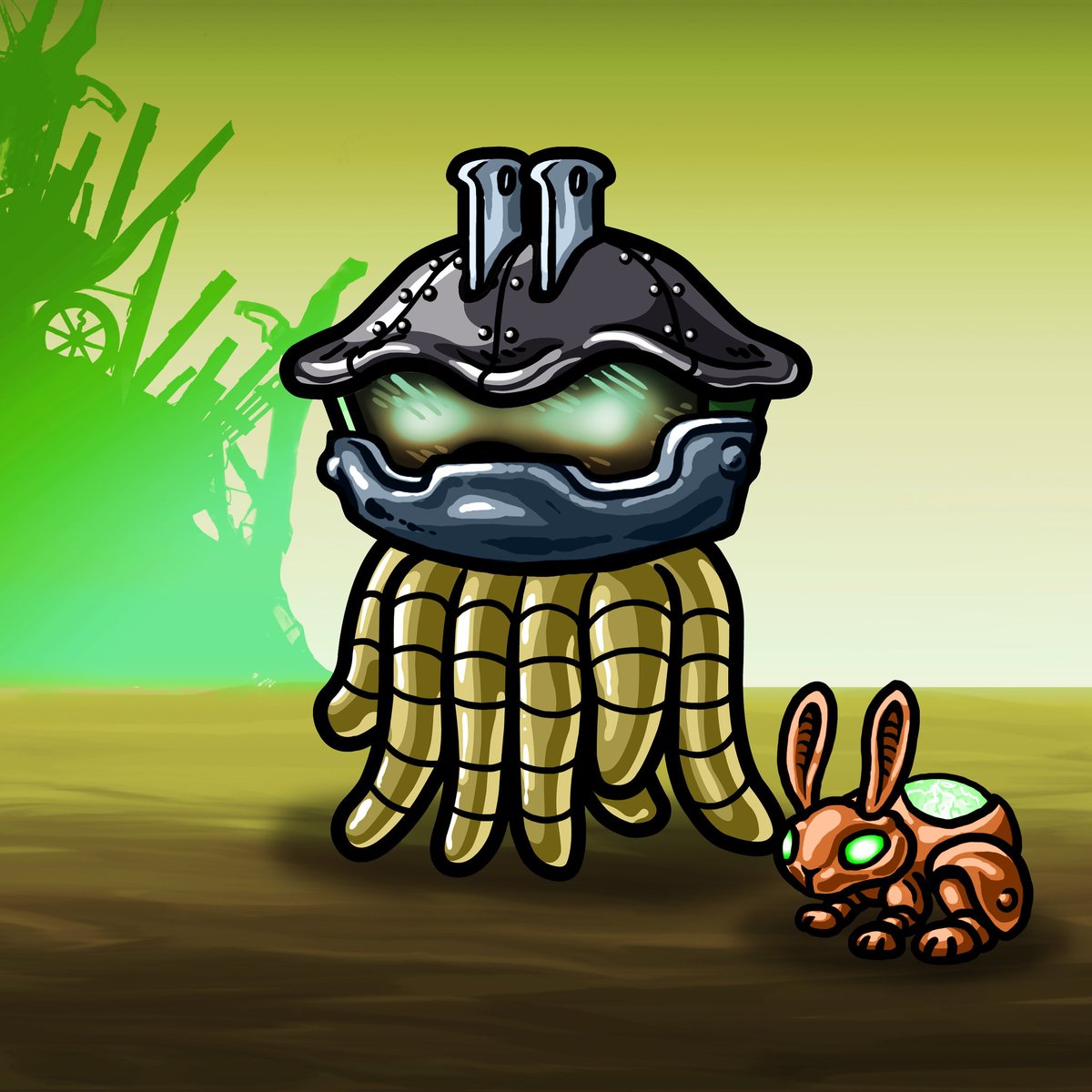 dcdodece's tweet image. The new addition to the Piemilia, a Fallout inspired journeypie! @PielandNFT

#FridayPieDay #NewNFTProfilePic