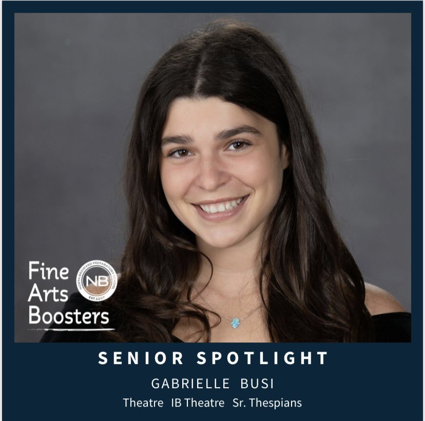 Fine Arts Bravos Senior Spotlight on North Broward Preparatory School Senior Gabrielle Busi. We applaud you!!