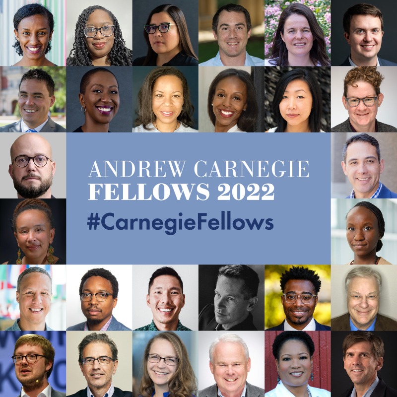 CarnegieCorp's tweet photo. From exploring how local journalism can restore trust to examining the historical roots of the racial wealth gap, humanities &amp; social sciences research helps us understand the past so we can create a better future for us all. Congratulations, #CarnegieFellows!