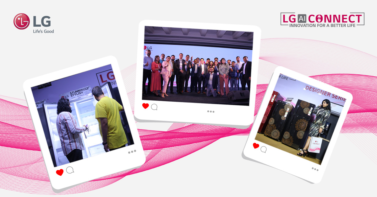 LGIndia's tweet photo. Here is a glimpse of the #LGAIConnect event. The launch of new AI equipped appliances, revolutionary technology and mind blowing features and much more.
Take a look.
#LGAIConnect #LGEvent #Event #LG #LGHomeAppliances #LGIndia #ArtificialIntelligence #Technology #Innovation https://t.co/Uwa7cgZeCx