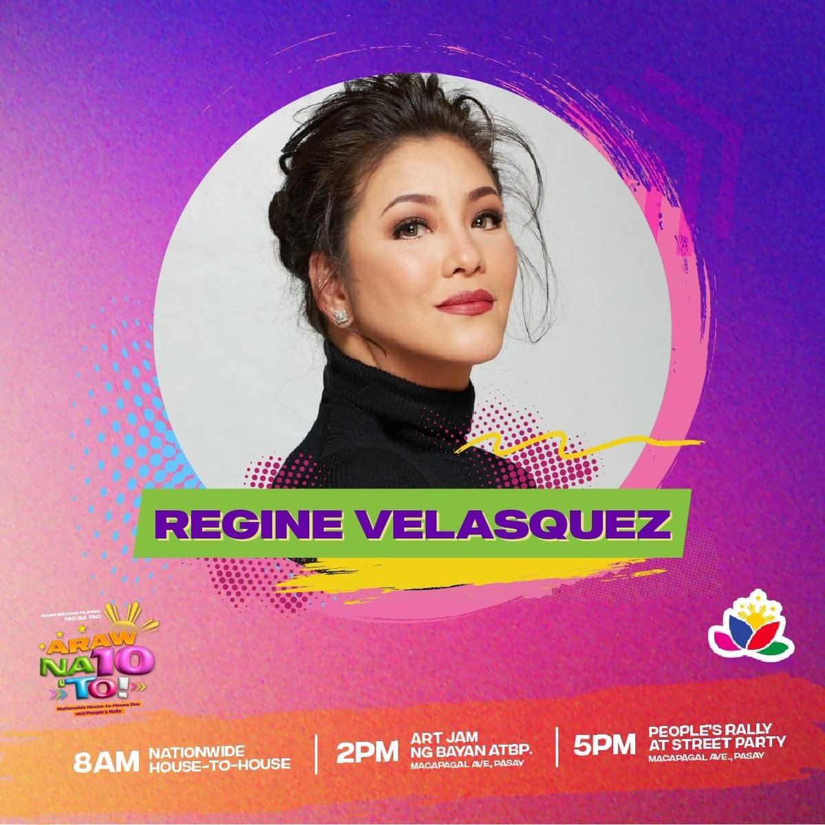 rapplerdotcom's tweet photo. Presidential candidate VP Leni Robredo’s birthday rally tom at Macapagal Ave in Pasay is being touted as the biggest rally for her yet. It will be attended by some of the country biggest stars like Regine Velasquez, Ogie Alcasid, Gary Valenciano, Sharon Cuneta. | @maracepeda https://t.co/n8yoxQcSbL