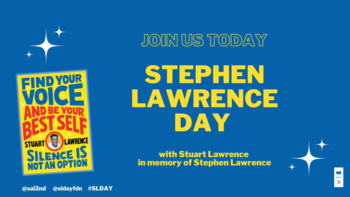 scholasticuk's tweet photo. Today is Stephen Lawrence Day.
A day dedicated to the life and legacy of Stephen Lawrence. Stuart Lawrence @sal2nd, is the brother of Stephen, and is the inspiration behind Stuart's book, Silence Is Not An Option.
#SilenceIsNotAnOption #SLDay @sldayfdn https://t.co/V1V8M8pB1T
