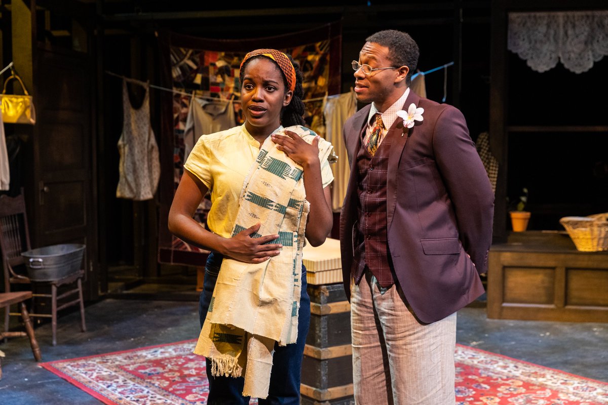 In less than a week, the National Players will perform 'A Raisin in the Sun' for one night only - Thurs. Apr. 28 at 7 pm in the SMSU Fine Arts Theatre! Ariya Hawkins as Beneatha Younger and Tamir Cousins-Ali as Joseph Asagai in A RAISIN IN THE SUN. Photos by DJ Corey Photography