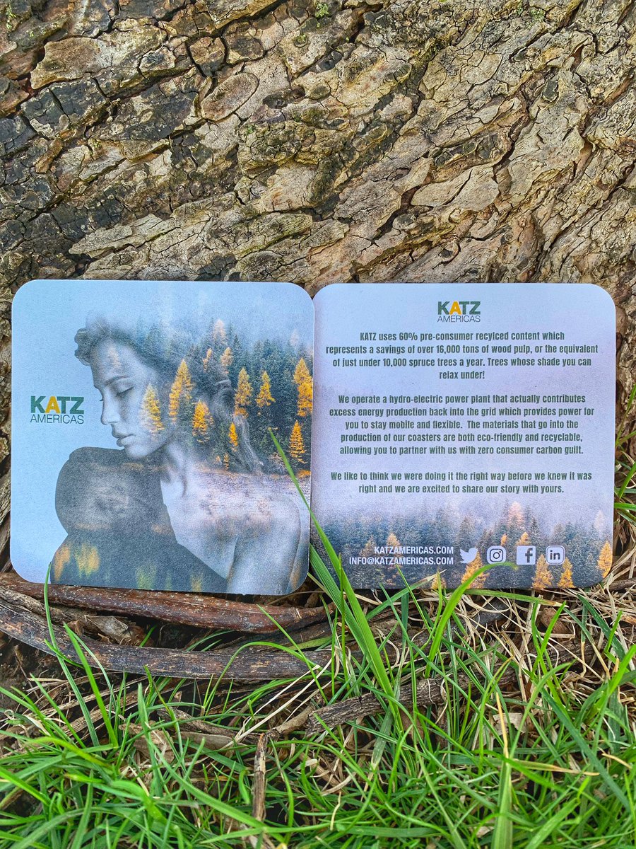 bevcoasters's tweet image. Happy Earth Day! 🌎 
Or as we refer to it as, just another Friday. Our eco-friendly coasters are fully biodegradable. So go ahead, throw us away. We can handle it. So can our environment. Click the link below to learn more!♻️🌎
katzamericas.com/sustainability/
#EarthDay #EarthDay2022