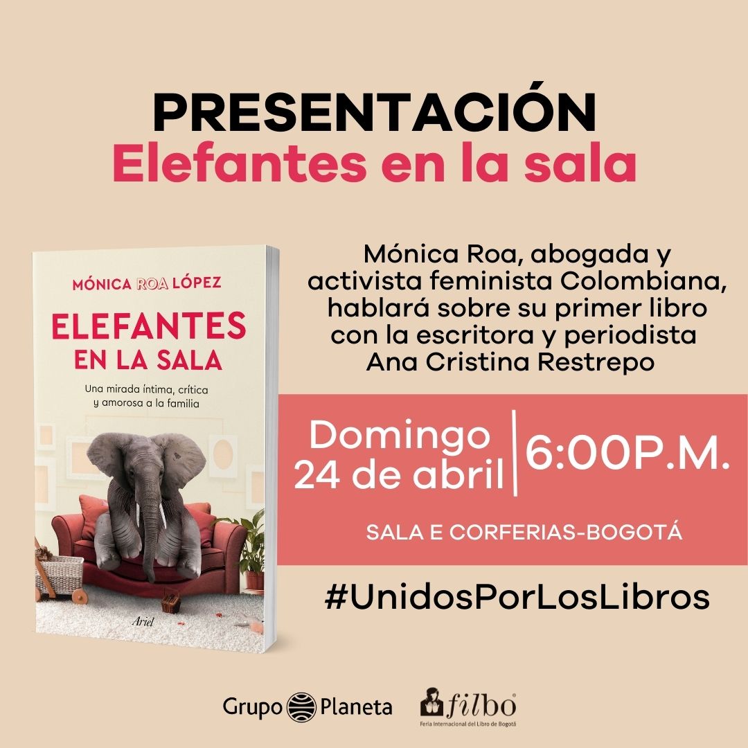 dalejogamboa's tweet photo. #VanessaEstoyLeyendo a @MonicaRoa

#Elefantesenlasala puede ser la historia de todas las familias que transitan las dificultades de su tiempo y buscan caminos para sanarse. Hermoso, íntimo, provocador.

El lanzamiento va el domingo con @anacrisrestrepo imperdible. https://t.co/ZskmUo84al