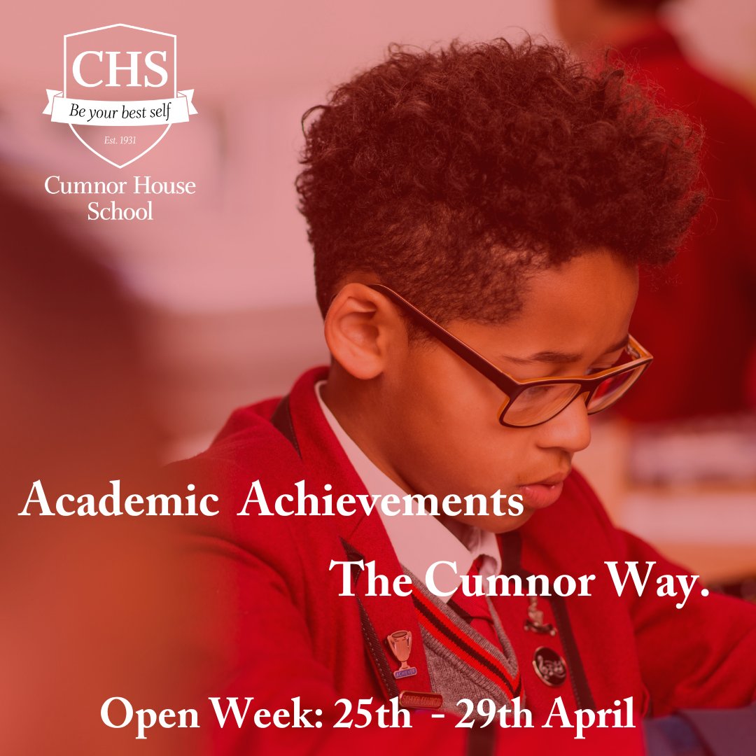 Cumnor House School (@wearecumnor) on Twitter photo Cumnor House delighted with our Offers and Scholarships 21-22 with 110 Offers and 50 Scholarships.
To find out more, please join us for at our Open Week from 25th - 29th April.
Contact:0208 660 3445 or admissions@cumnorhouse.com
#results
#11+
#13#+
#Surrey Cumnor House delighted with our Offers and Scholarships 21-22 with 110 Offers and 50 Scholarships.
To find out more, please join us for at our Open Week from 25th - 29th April.
Contact:0208 660 3445 or admissions@cumnorhouse.com
#results
#11+
#13#+
#Surrey