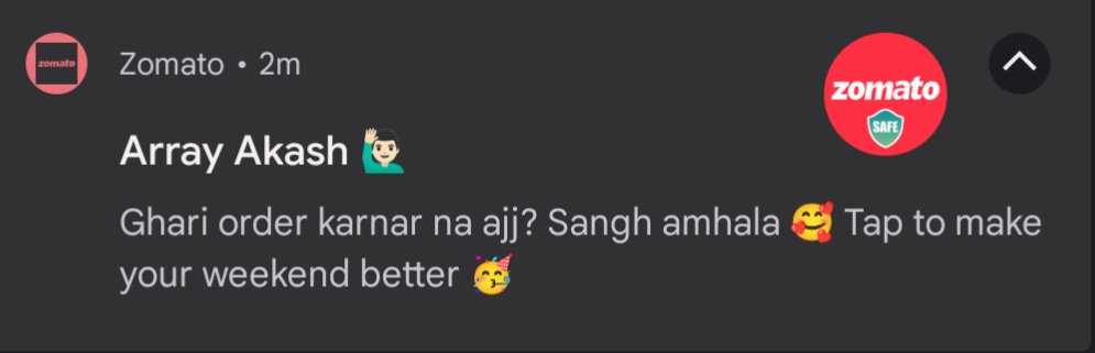 HamareAkash's tweet photo. Just out of curiosity, how does @zomato know I speak Marathi? https://t.co/hrTaTHq6qB