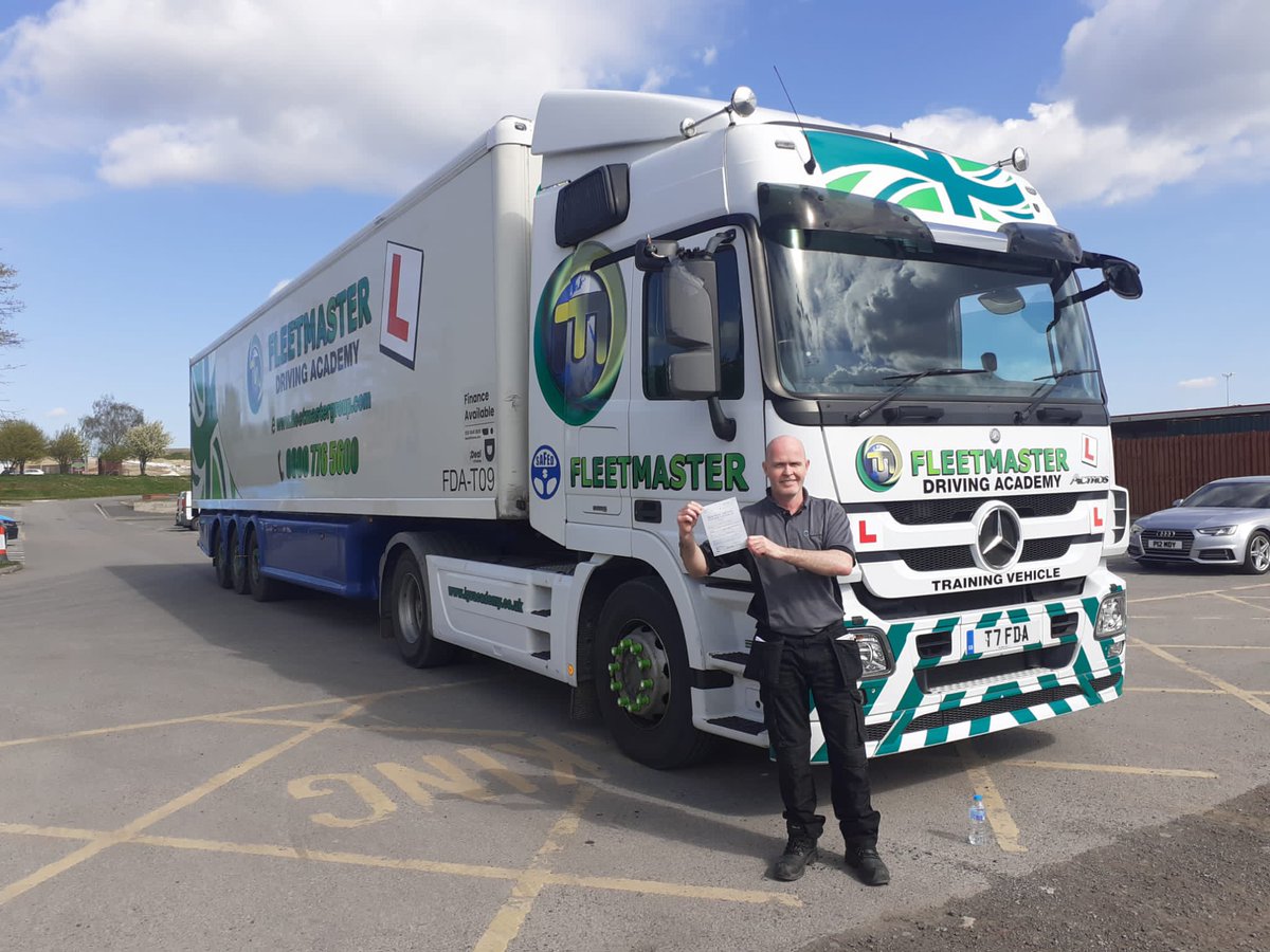 FleetmasterDA's tweet photo. Another big congratulations to Michael Parle from @UnivarSolutions for passing his C+E today at our @DVSAgovuk test centre 😎 🚚 https://t.co/oOgONl2AJH