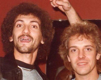 Happy 72nd birthday to Peter Frampton,seen here with me, his A&M Records promo man in St.Louis 1981. 