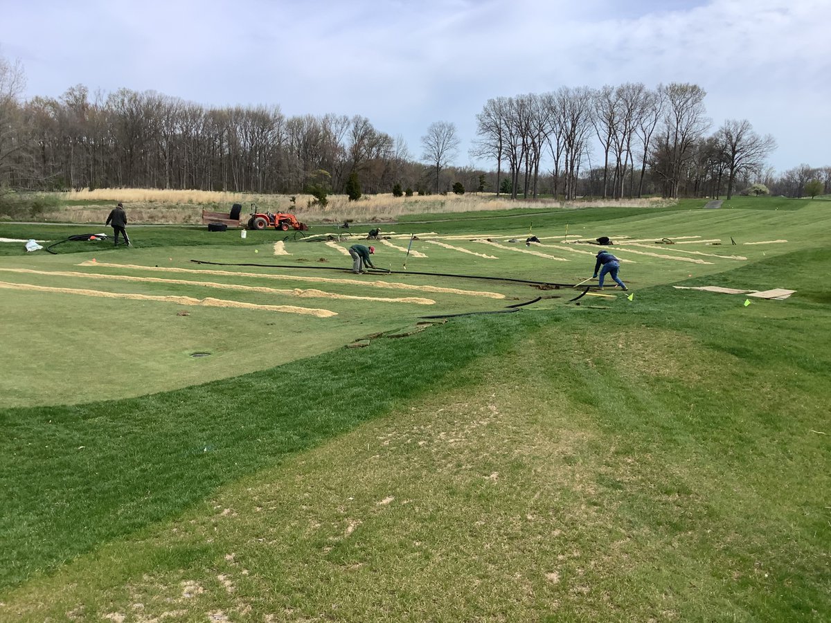 TurcoGolf's tweet photo. It’s all about the drainage! Golf course renovations continue at Tamarack Golf Course in East Brunswick, NJ. https://t.co/CIpruvmdx3