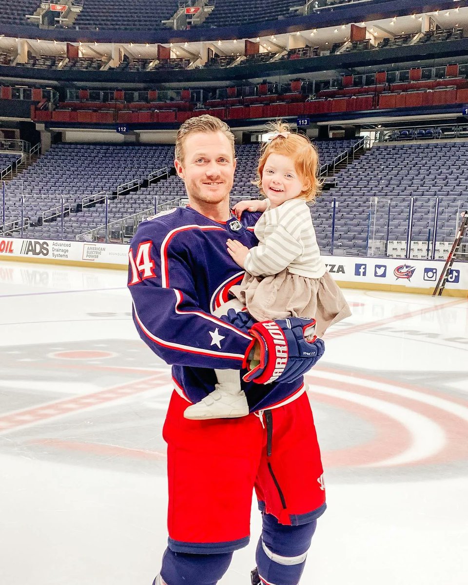 NHLPA's tweet photo. “ … at the end of the day, that’s why we're all here, our families.” – @Gavinbay7's feel-good recap on the @BlueJacketsNHL's family photo day. https://t.co/wizRfdhnFW