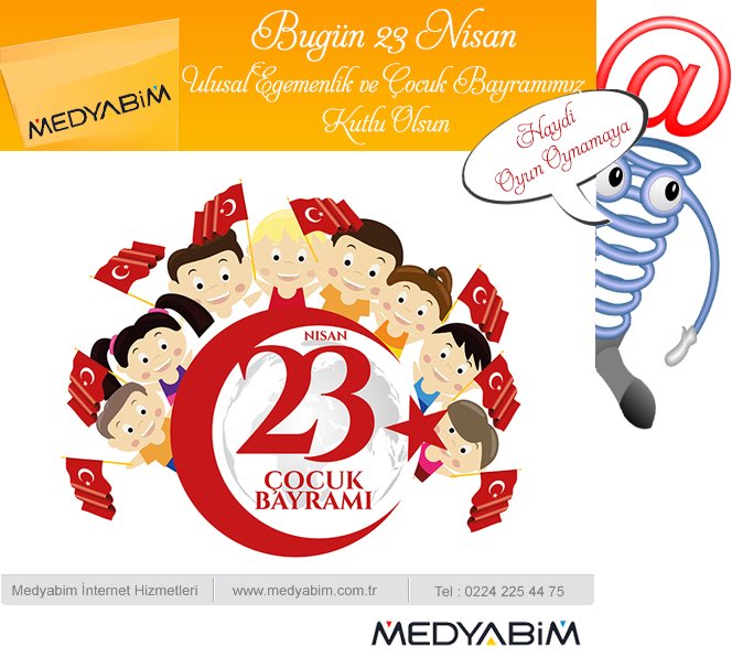 23 Nisan Ulusal Egemenlik ve Çocuk Bayramı kutlu olsun!