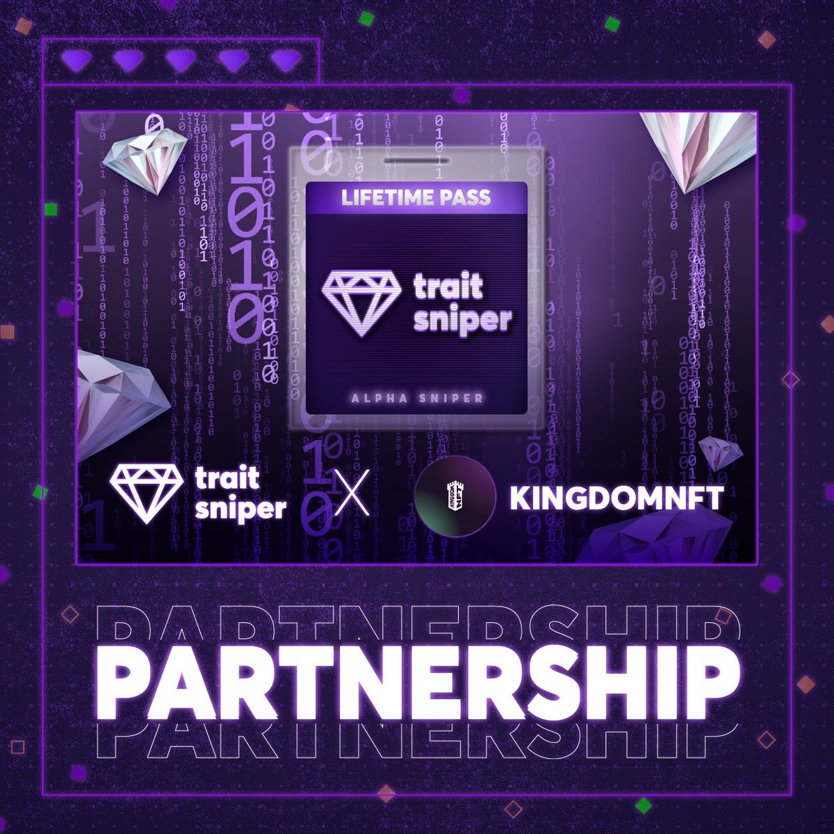 KingdomNFT (@kingdomnft) on Twitter photo 💎Trait Sniper x Kingdom💎
We're giving away 5x Alpha Lifetime Pass whitelist spots in collaboration with <a href="/trait_sniper/">Trait Sniper</a> -The Ultimate NFT Trading Platform with 1M+ users per month🔥
To enter:
1️⃣Follow <a href="/trait_sniper/">Trait Sniper</a> & @0xKiraa & <a href="/KingdomNFT/">KingdomNFT</a>
2️⃣Like & Retweet
Tag 3 friends
24hr ⏰ 💎Trait Sniper x Kingdom💎
We're giving away 5x Alpha Lifetime Pass whitelist spots in collaboration with <a href="/trait_sniper/">Trait Sniper</a> -The Ultimate NFT Trading Platform with 1M+ users per month🔥
To enter:
1️⃣Follow <a href="/trait_sniper/">Trait Sniper</a> & @0xKiraa & <a href="/KingdomNFT/">KingdomNFT</a>
2️⃣Like & Retweet
Tag 3 friends
24hr ⏰
