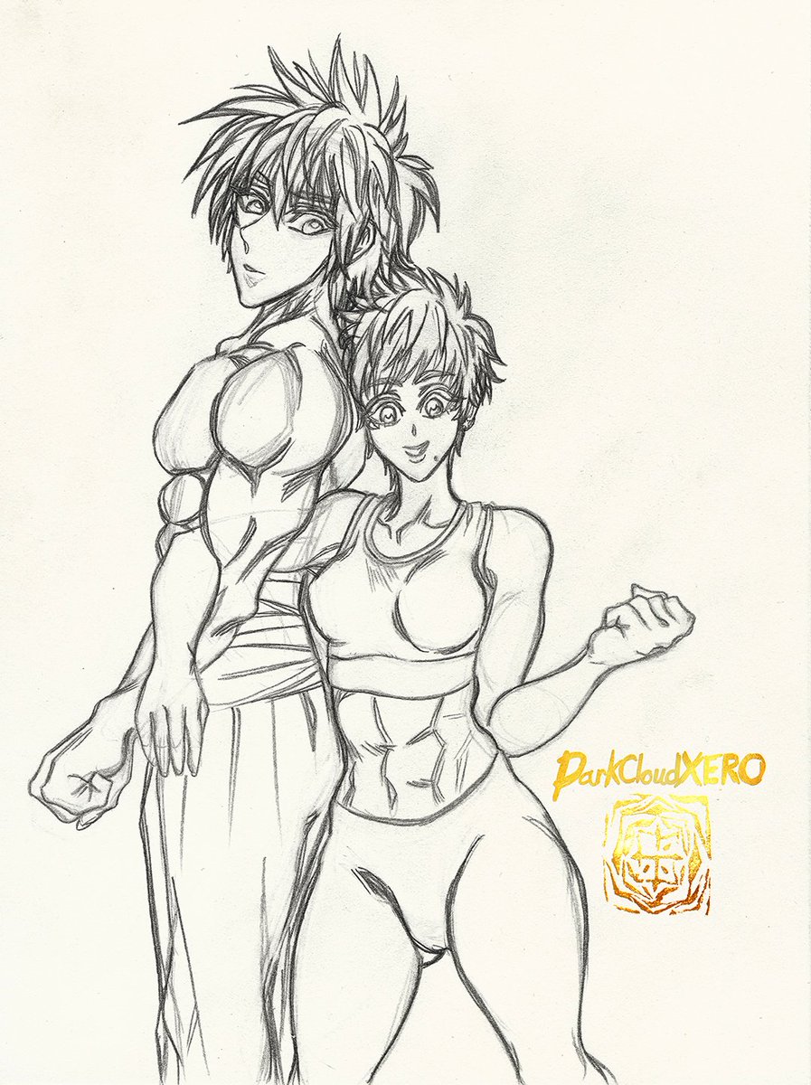 DarkCloudXERO's tweet photo. #abs #anime #スイコ #スイリュー #ワンパンマン, #ARKCLOUDXERO #drawing #lineart #muscles #OnePunchMan #pencil #roughdraft #siblings #Suiko #Suiryu #voidfist #冥躰拳 https://t.co/nbyymwINyw