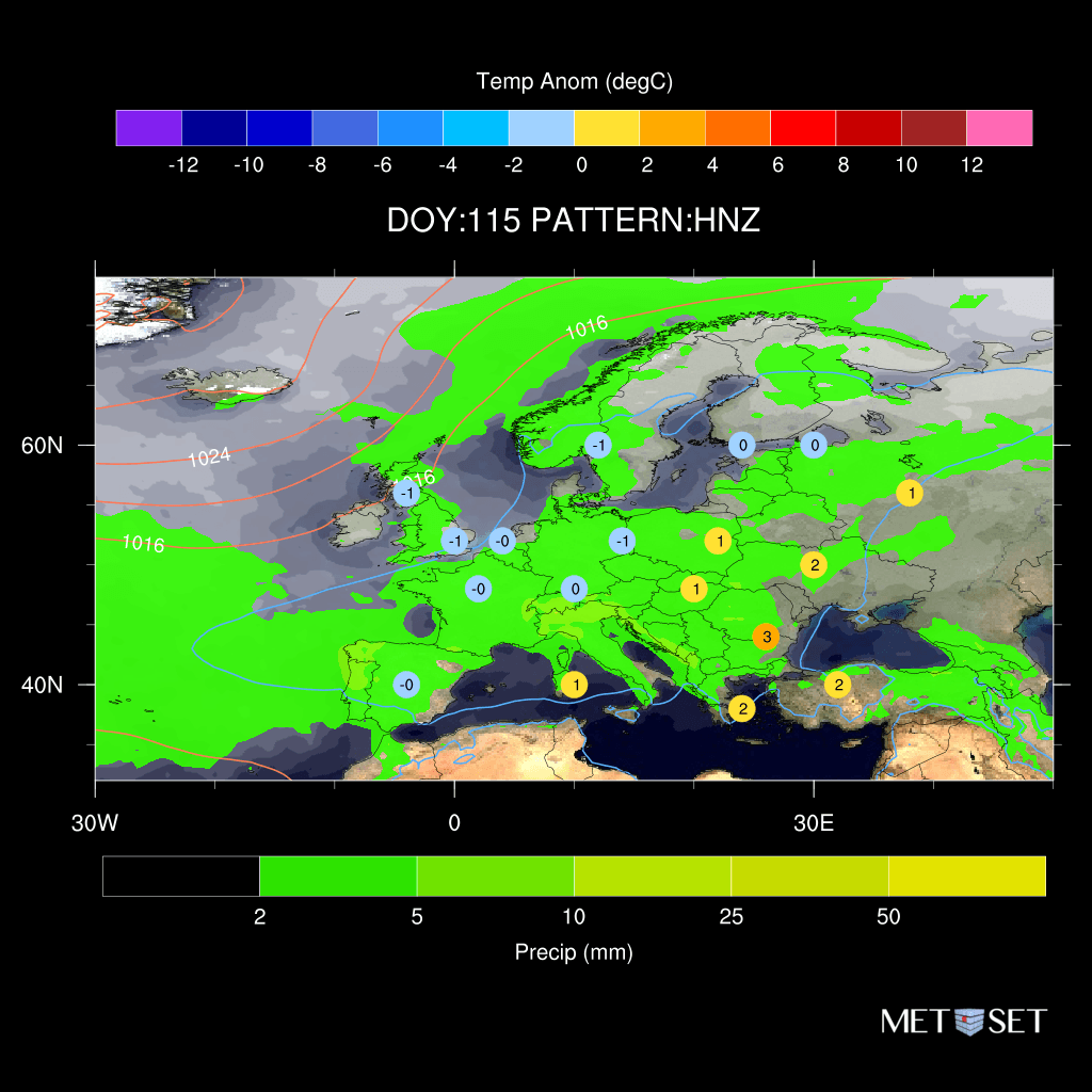 Met_Set_UK's tweet photo. Northerly coldest direction now. Outlook sees Nordic high (HNF=High over Norwegian sea and Fennoscandia, Z=cyclonic) shift to HNZ (just Norwegian Sea) opens the door to northerly. Colder version of this is NZ (Northerly Cyclonic) which threatens UK May Bank holiday of course... https://t.co/ZAFPtuirYa