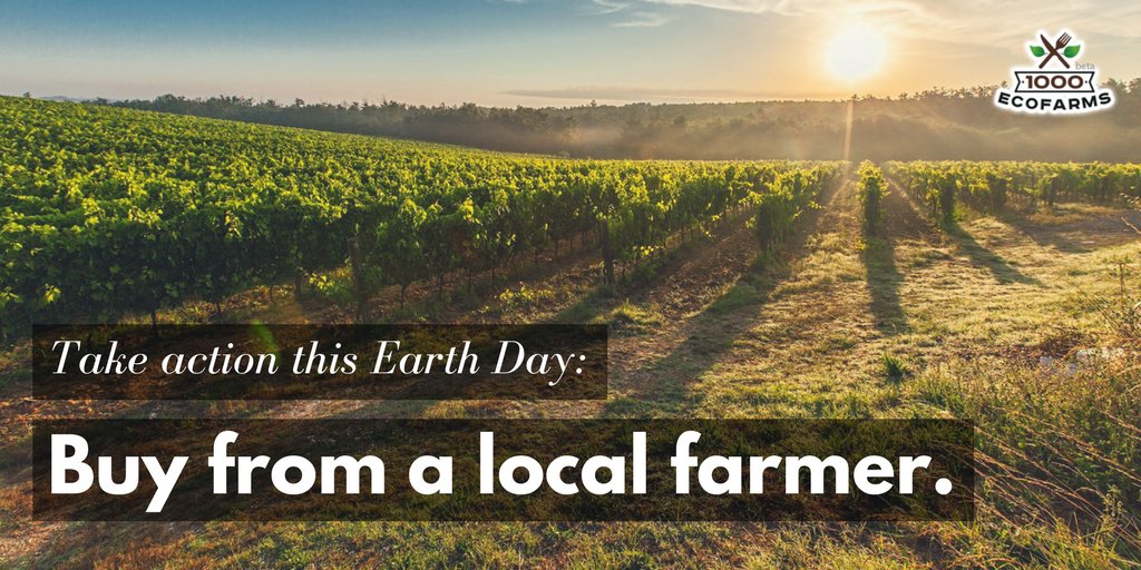 Want to make a difference this #EarthDay?  What you eat makes a huge difference! Take a first step - buy more sustainably produced local food from family farms! #makeadifference