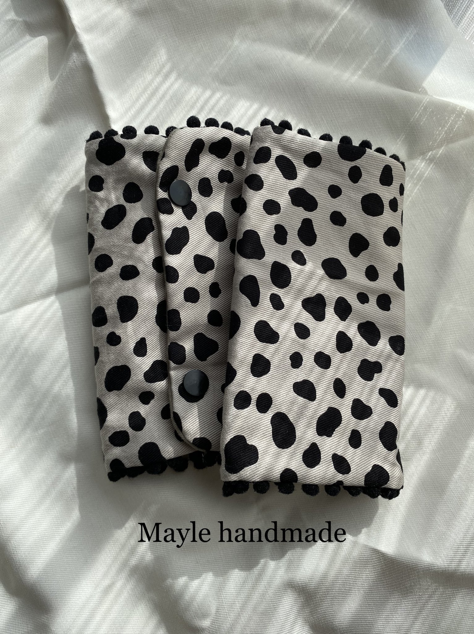 ハンドメイド よだれカバー ダルメシアン柄 ハンドメイド よだれカバー