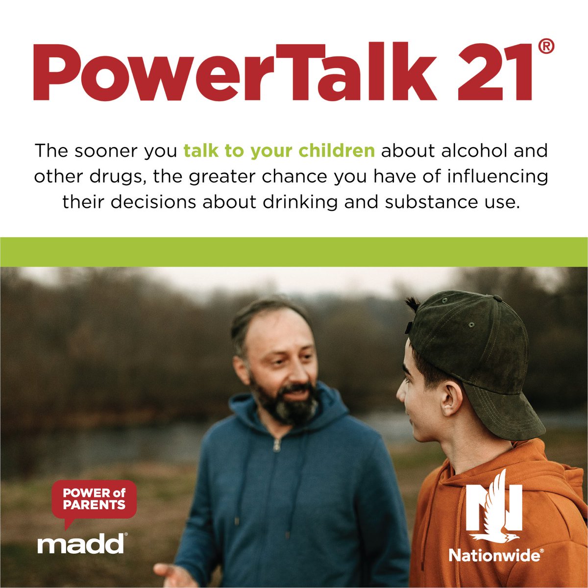 MADDNational's tweet photo. Prevent your teen from becoming a part of the statistic that underage drinking contributes to more than 4,300 deaths among people below the age of 21 in the U.S. each year. Visit https://t.co/cPxAvXAzvl TODAY. #PT21 #PowerofParents https://t.co/rwEVgKS8tt