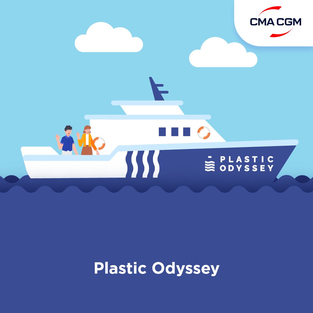 cmacgm's tweet photo. @CmaCgm_France @RRF_GBR @WHOI Le partenariat avec @zeplaf a permis en 2021 d’éviter que 120 t. de déchets plastiques ne se retrouvent dans les océans près des Philippines. 
Avec @PlasticOdyssey, nous embarquons dans une expédition contre la pollution des océans en 2022
#PlasticBan https://t.co/t2oUqxoA6o