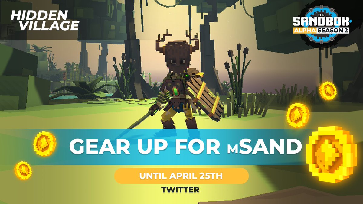 We're going back to our roots for this week's re-opened Alpha experience.

🌳Hidden Village is BACK! Gear Up For mSAND!

⚔Take a pic with the full Oracle armor set, reply 📸👇 &amp; fill out the form. 50 winners will be randomly selected to win 200 mSAND! 💸

forms.gle/NmCXVDkVFaKyrY…