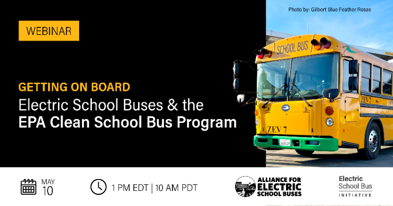 ESBInitiative's tweet photo. This #EarthDay, sign up to learn how you can help secure a #CleanRide4Kids in your community through the @EPA’s upcoming Clean School Bus Program. 🌎 🚍

Register for our free webinar today ⬇️
https://t.co/FqWJEfmu91