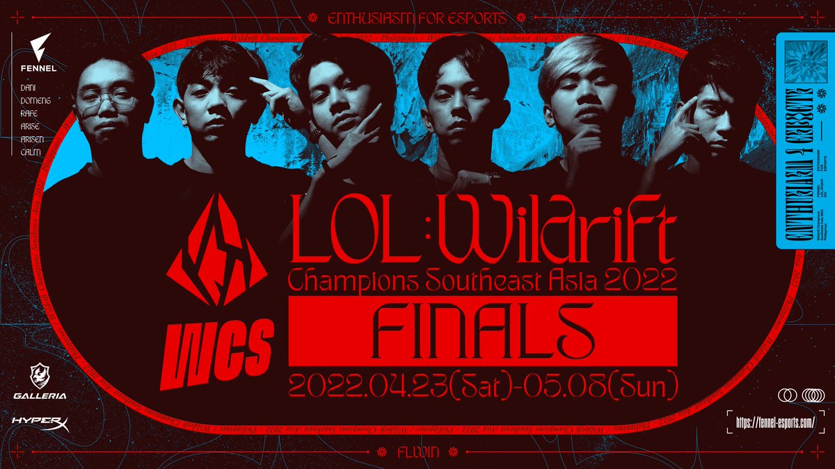 FENNEL_official's tweet photo. 【Lol: Wildrift 東南アジア 公式大会】

4/23より WCS 2022 - Finals にフィリピン代表として出場🔥
世界大会出場権と総額約2600万円の賞金がかかっている東南アジア大会の王座を勝ち取る！

#FLWIN をつけて応援よろしくお願いします🙌🙌 https://t.co/WWqA5pJyRV