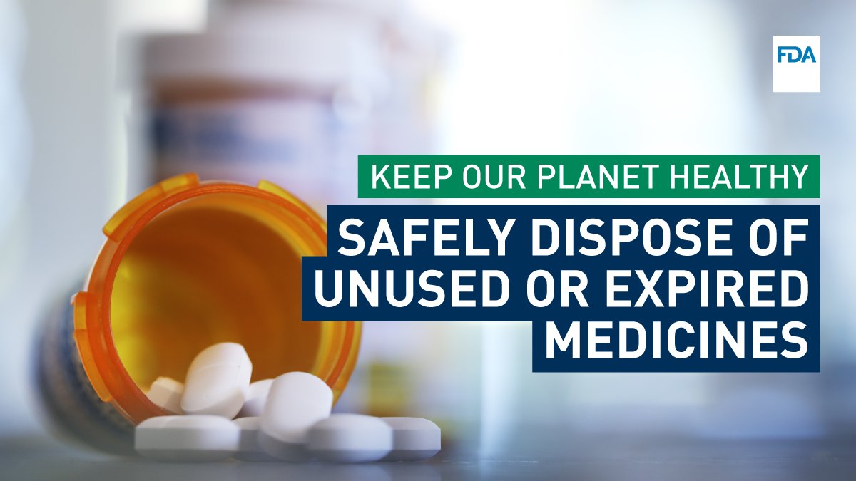 FDA_Drug_Info's tweet image. Happy #EarthDay! Learn how to help keep our planet healthy by safely getting rid of old, expired, unwanted, or unused medicines: go.usa.gov/xz977