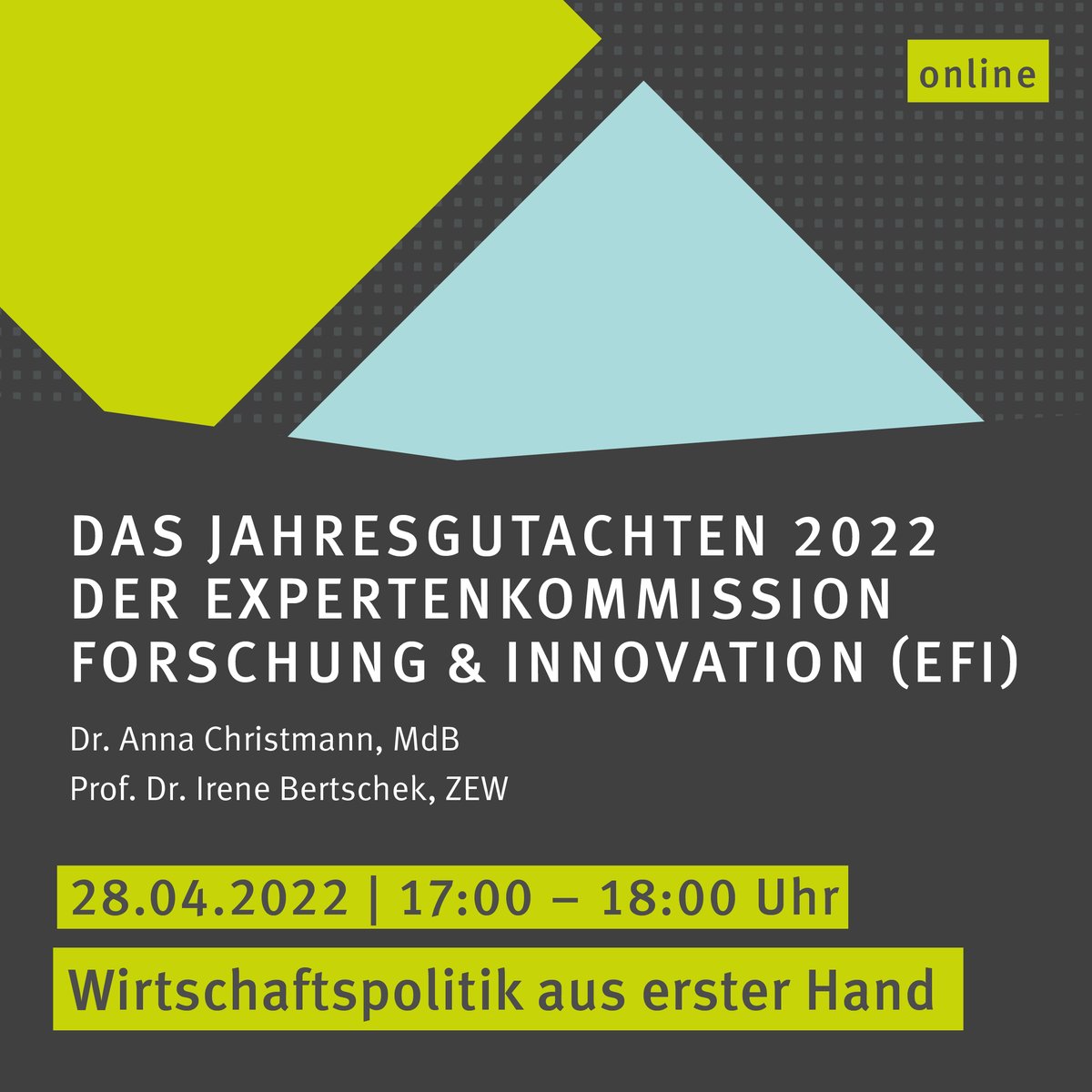 ZEW-Event am 28. April: Das Jahresgutachten 2022 der Expertenkommission Forschung und Innovation (EFI) „Deutschland braucht mehr digitale Souveränität“