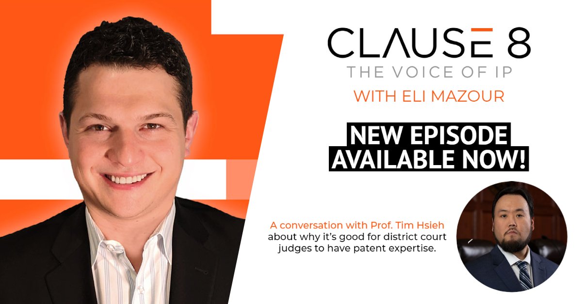 harrityllp's tweet photo. Did you catch last week's episode of #Clause8 with Tim Hsieh, Assistant Professor of Law at Oklahoma City University? Subscribe and listen on your favorite podcasting app or at https://t.co/T8yI2Eknjc.
#clause8 #lawpodcast #iplaw #intellectualproperty #uspto #patents #patentlaw https://t.co/VYZFiu1lIK