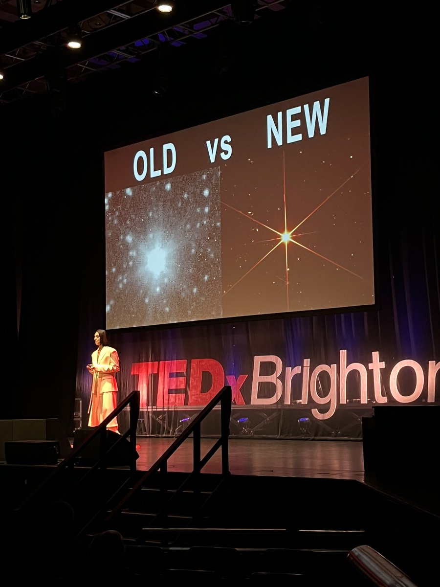 The brilliant Bianca Cefalo schooling us on the old views of who works in space @Cosmical_b #tedxbrighton