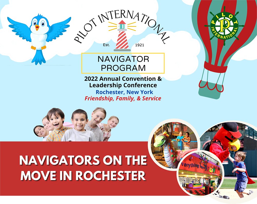 PilotIntlHQ's tweet photo. This is the year to bring the whole family to Pilot International Annual Convention and Leadership Conference. We are reestablishing the Navigator program which means your children and grandchildren are welcome to join you in Rochester. 

https://t.co/bF4aGHjoiI https://t.co/nDSTEotvxu