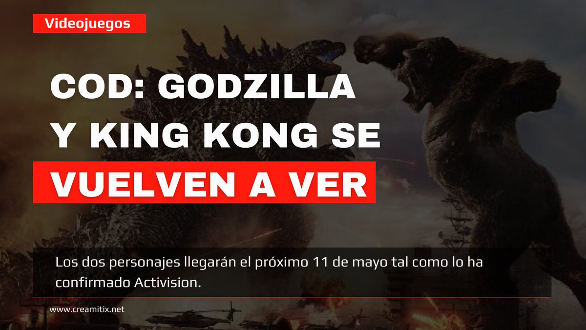 creamitix's tweet photo. #COD || Se acerca un nuevo evento para la temporada 3 de Call of Duty Warzone y se acaba de confirmar el nuevo evento😱
✅Nota completa en:
https://t.co/pLBgNE5cHl
✍: Juan Bautista.
@Nelaggwp #creamitix #Callofduty #Warzone #KingKong #Godzilla #BatlleRoyale #Monarch #news https://t.co/BeHNNYczrS