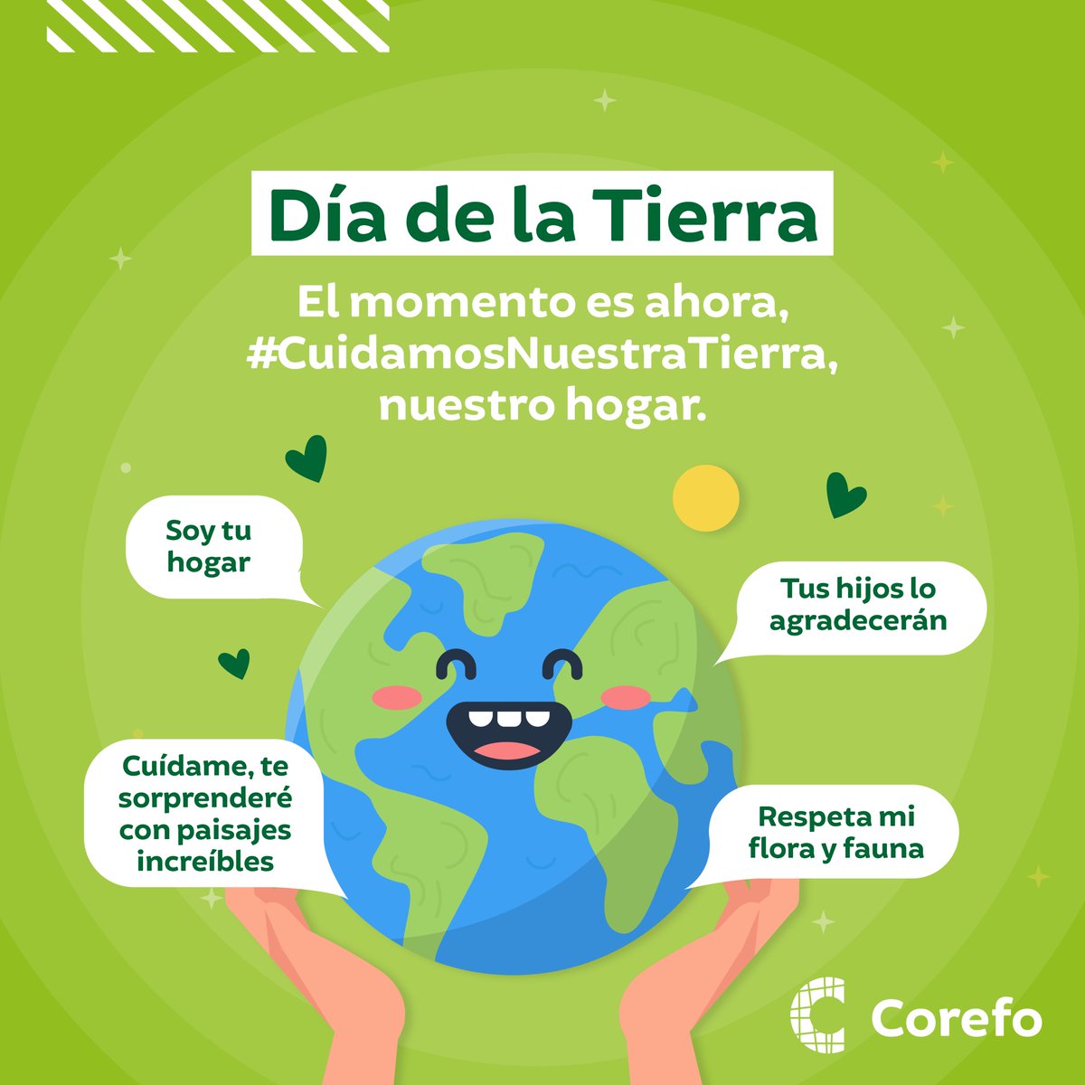 Nuestro planeta es nuestro hogar. Seamos conscientes de su importancia y fomentemos una cultura de #EducaciónAmbiental. 🚲🌎♻️🌳

¡Juntos #CuidamosNuestraTierra! #DíaDeLaTierra