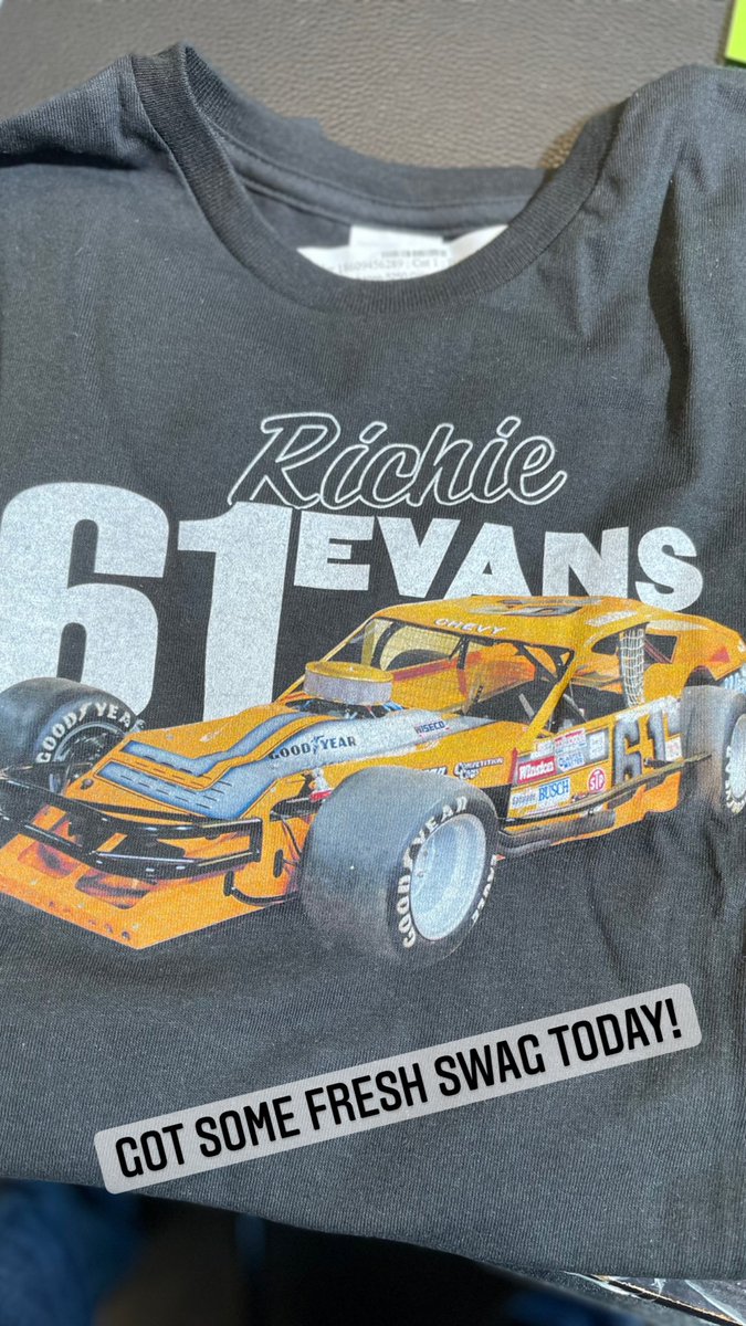 Got some fresh #swag today! 👌🏼#modifieds #richieevans #NASCAR