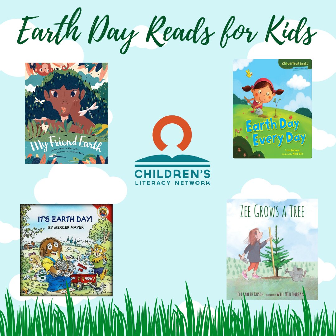 Happy Earth Day from CLN. 🌎 Here are some earth-worthy books to celebrate the day! #childrensbooks #childrensliteracy #earthday #nonprofit #literacymatters