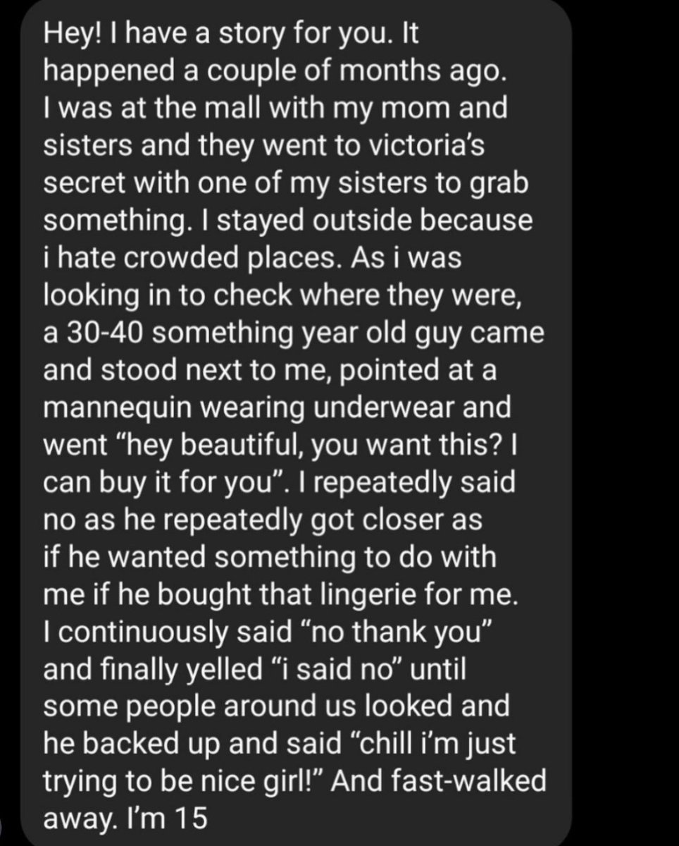 catcallsofnyc_'s tweet image. A man pointed at a mannequin in which it had on an underwear and told them,
"Hey beautiful, you want this? I can buy it for you?"
Then proceeded to say,
"Chill. I'm just trying to be nice!" 
#stopstreetharrassment #catcallsofnyc #catcalling