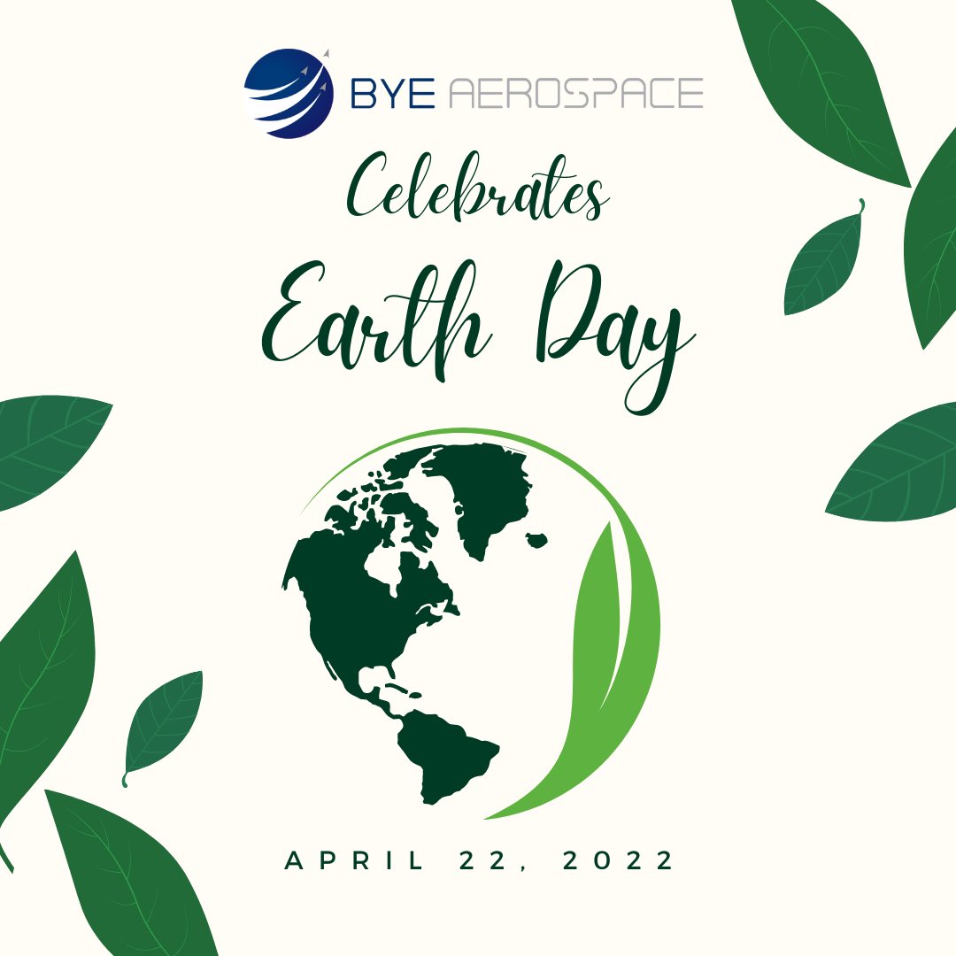 Bye Aerospace celebrates Earth Day today. We are proud to be taking part in efforts to reduce aviation emissions by developing all-electric aircraft. 
#earthdayeveryday #earthday #electricaviation #byeaerospace #eflyer #greenaviation