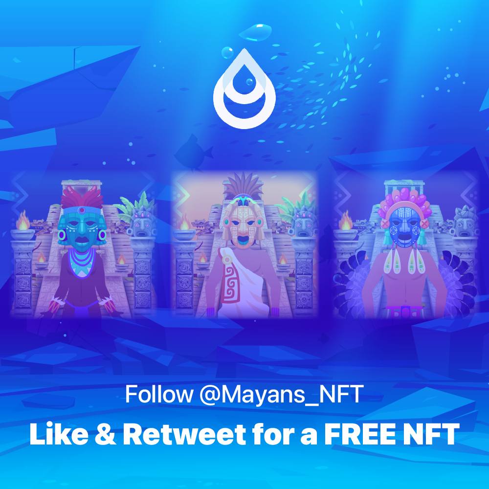 Web3Water's tweet photo. Congrats to the lucky 50 $WATER team members who retweeted the @Mayans_nft  post - they already got an NFT 🎉

Retweet some more &amp; follow if you haven't already.

💡 Remember: at 5k followers they will give all holders of 10,001+ $WATER 1 NFT each.

1,106 👀 https://t.co/zq0B6GGOkS