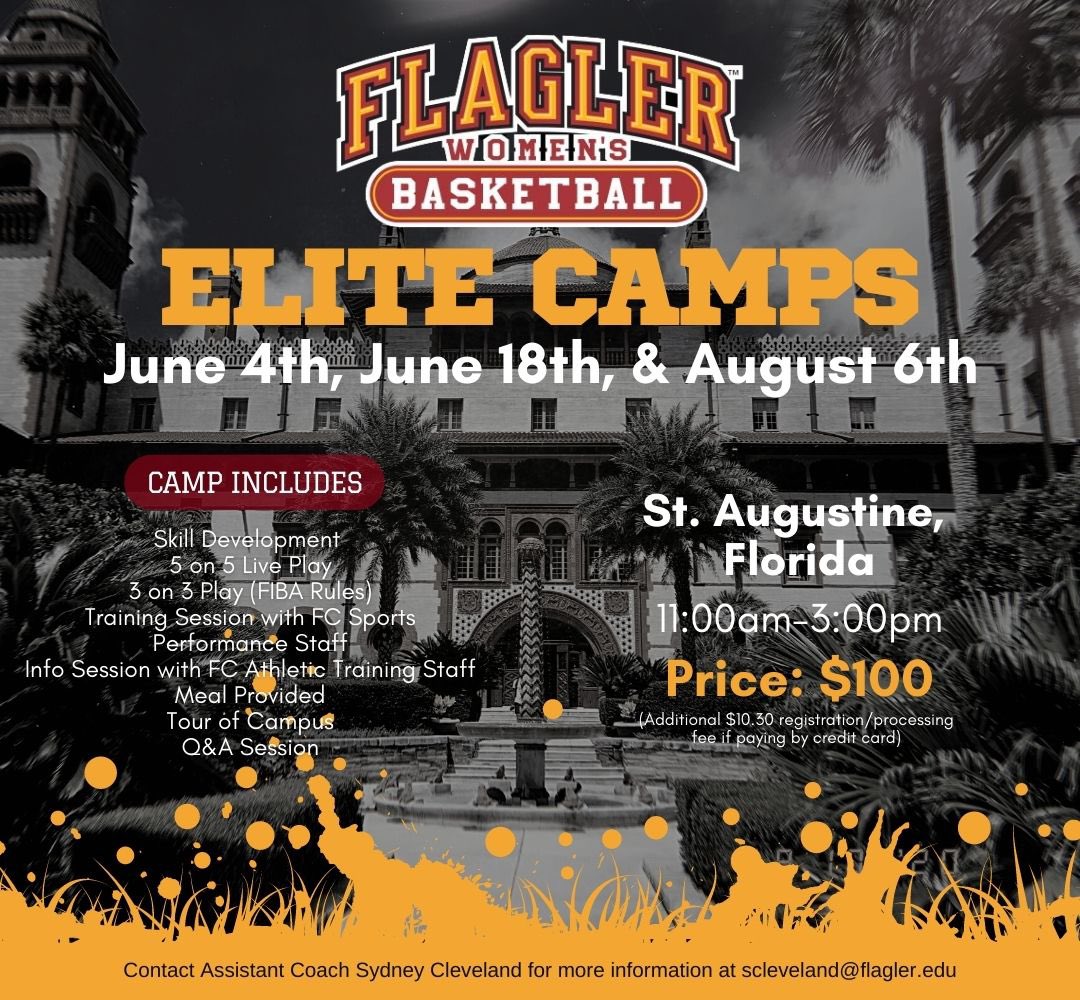 3 opportunities to show us your skills and see our campus in person! Each camp limited to 60 spots so make sure to secure your spot! Sign up today at campscui.active.com/orgs/FlaglerCo…