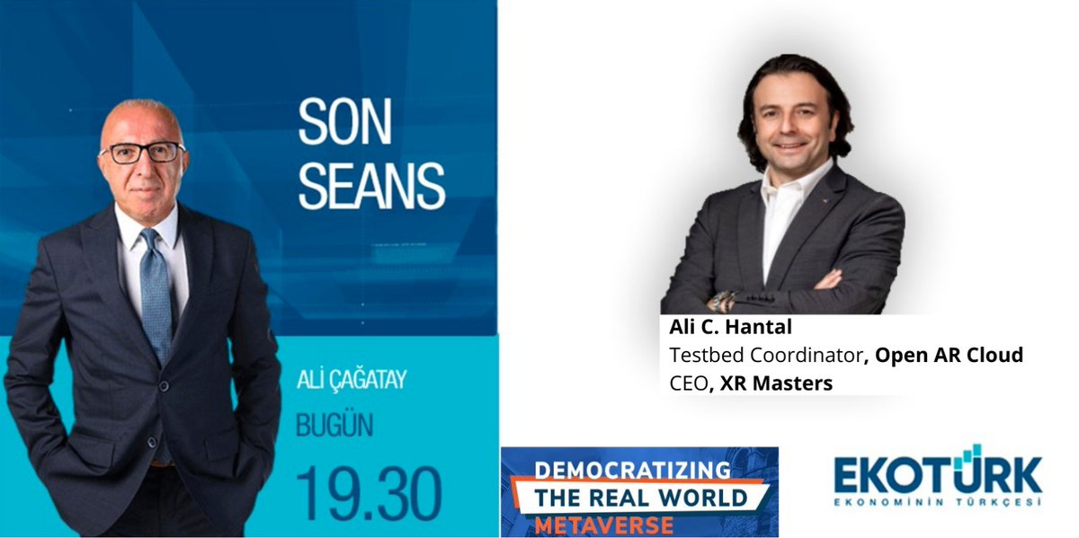 XrMasters's tweet photo. XR Masters CEO'su @ahantal, TSİ 19:30'da @Ekoturktv kanalında Ali Çağatay'ın “Son Seans” programında canlı olarak Gerçek Dünya (AR Tabanlı) Metaverse'ün demokratikleştirilmesi hakkında konuşmak üzere yer alacak.
#Realwordmetaverse #ARCloud #Metaverse #OpenARCloud #xrmasters https://t.co/imgKBIOfCf