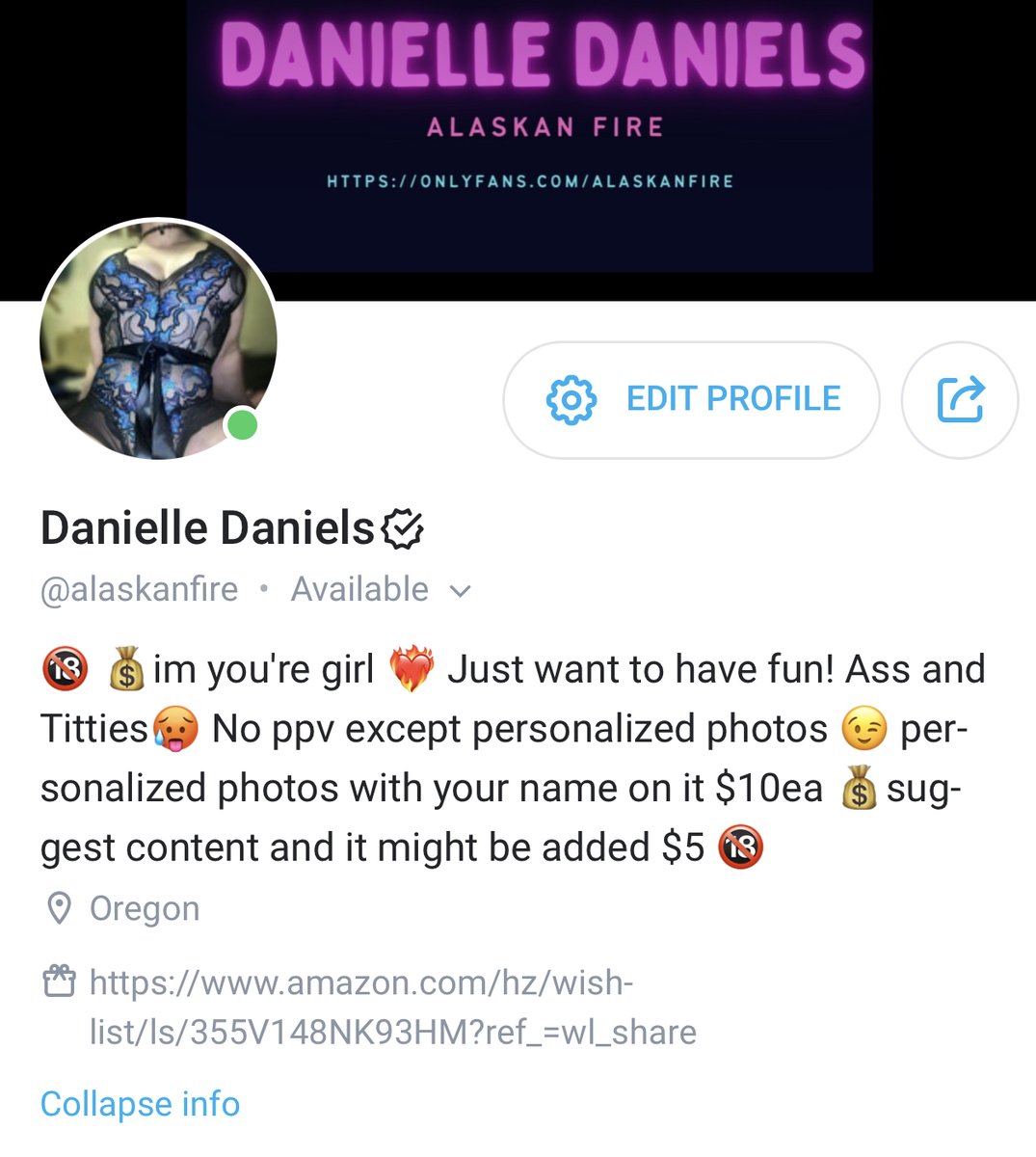 Alaskanfire's tweet photo. Help me get new fans! On sale now! $6.64/mo. 
😘#HotNewModel😘
🔞 #onlyfans 🔞
💜New posts daily 💜
🔥#AssandTitties 🔥
✨#lingerie✨ https://t.co/UUIUBh8rSD