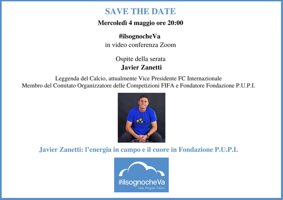 Sarà <a href="/JavierZanetti_/">Javier Zanetti</a> il prossimo ospite del <a href="/ilsognocheva/">@ilsognocheVa</a>  a #Varese . Finalmente si riparte !!!