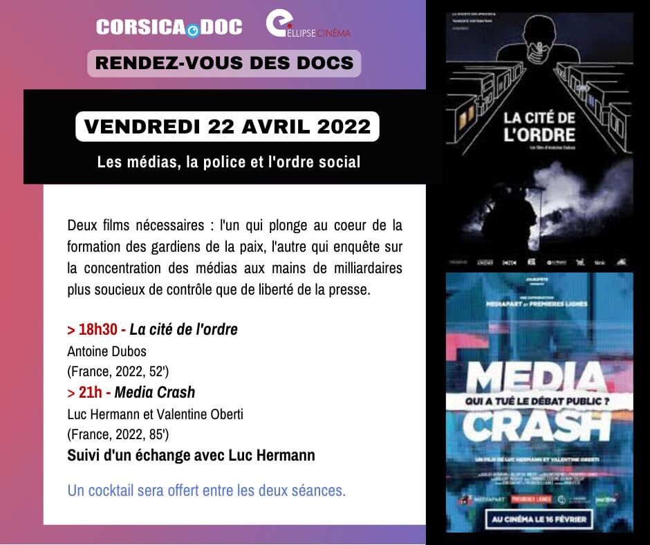 Ce soir ne manquez pas notre rendez-vous des docs à l’Ellipse cinéma à 18h30 !