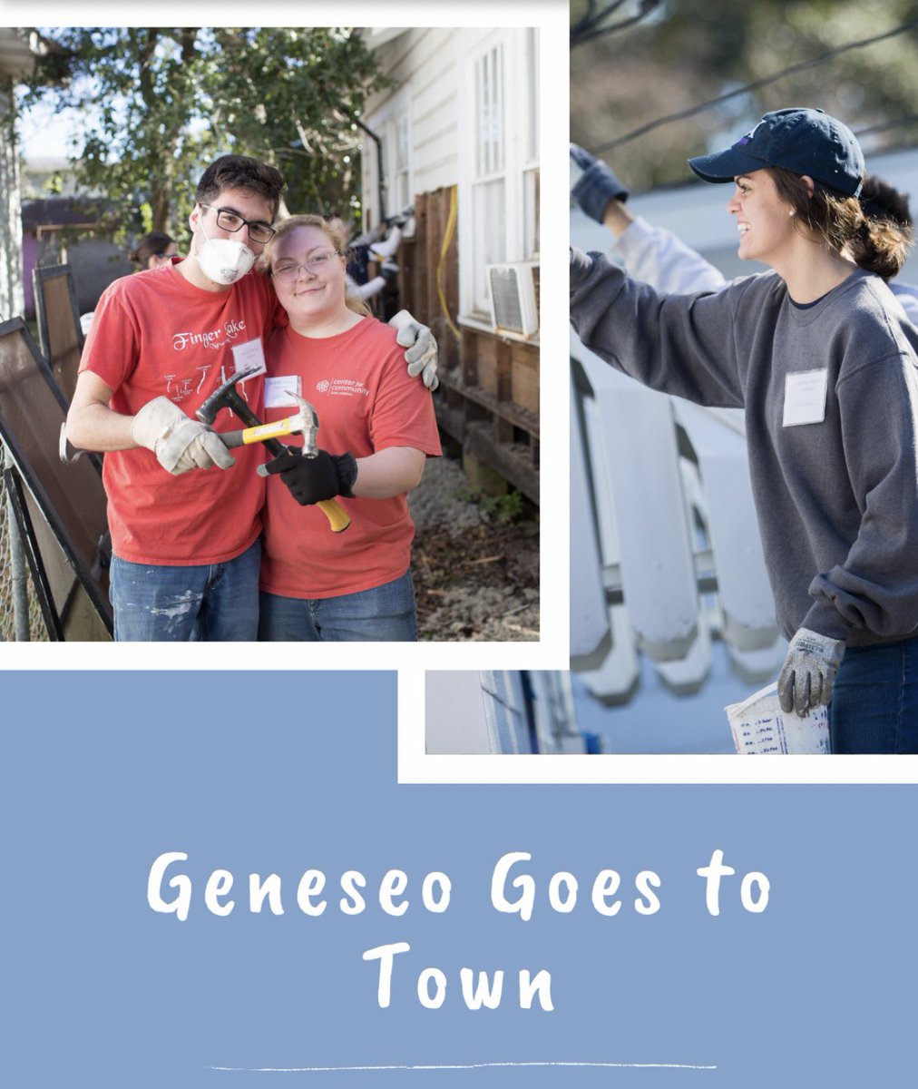 GeneseoVC's tweet image. Geneseo Goes to Town will take place TOMORROW (4/23). Students, if you are interested in volunteering, stop by the Union Room 114 at 12PM, tomorrow, to be added to a project. Thank you to the individuals and groups who have already signed up. We hope to see you tomorrow!💙🤍