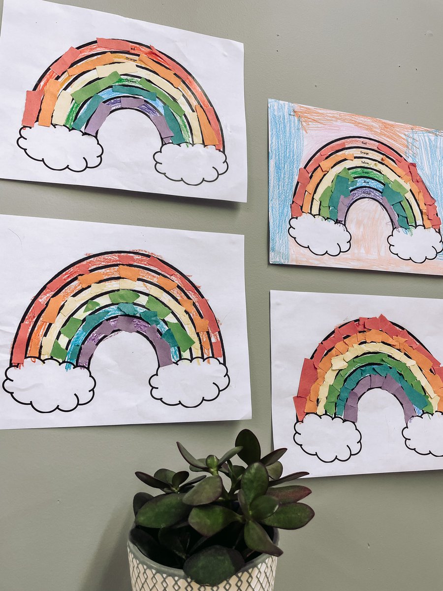 Another Colorado low heading our way has us in Kindergarten hoping for warm summer rainbows soon with this fine motor art! 🌈 #kindergarten #education