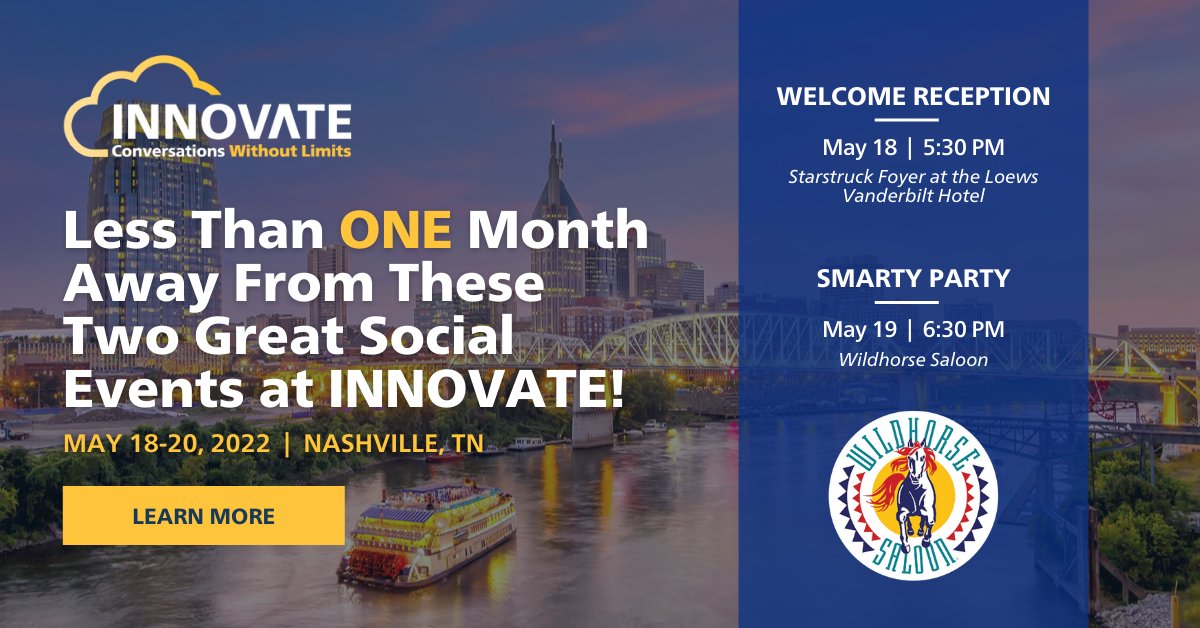 CCMInnovators's tweet photo. It's hard to believe we are less than one month away from seeing you at #INNOVATE22 in Nashville, TN! 

What's a conference without a bit of fun? Learn more about what we have in store for you today! 👉 https://t.co/XjyyoIs3bk https://t.co/QORYdYtFJ6