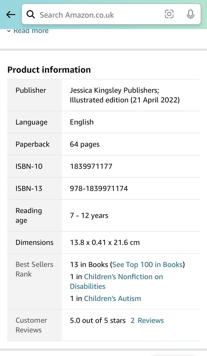 Well how about that! Best sellers rank on Amazon putting our little book about #PDA on the map! Can we get it to the no. 1 spot?!? 🤞

@FidgetyF_cker @JKPAutism 

I’m Not Upside Down, I’m Downside Up: Not a Boring Book About PDA