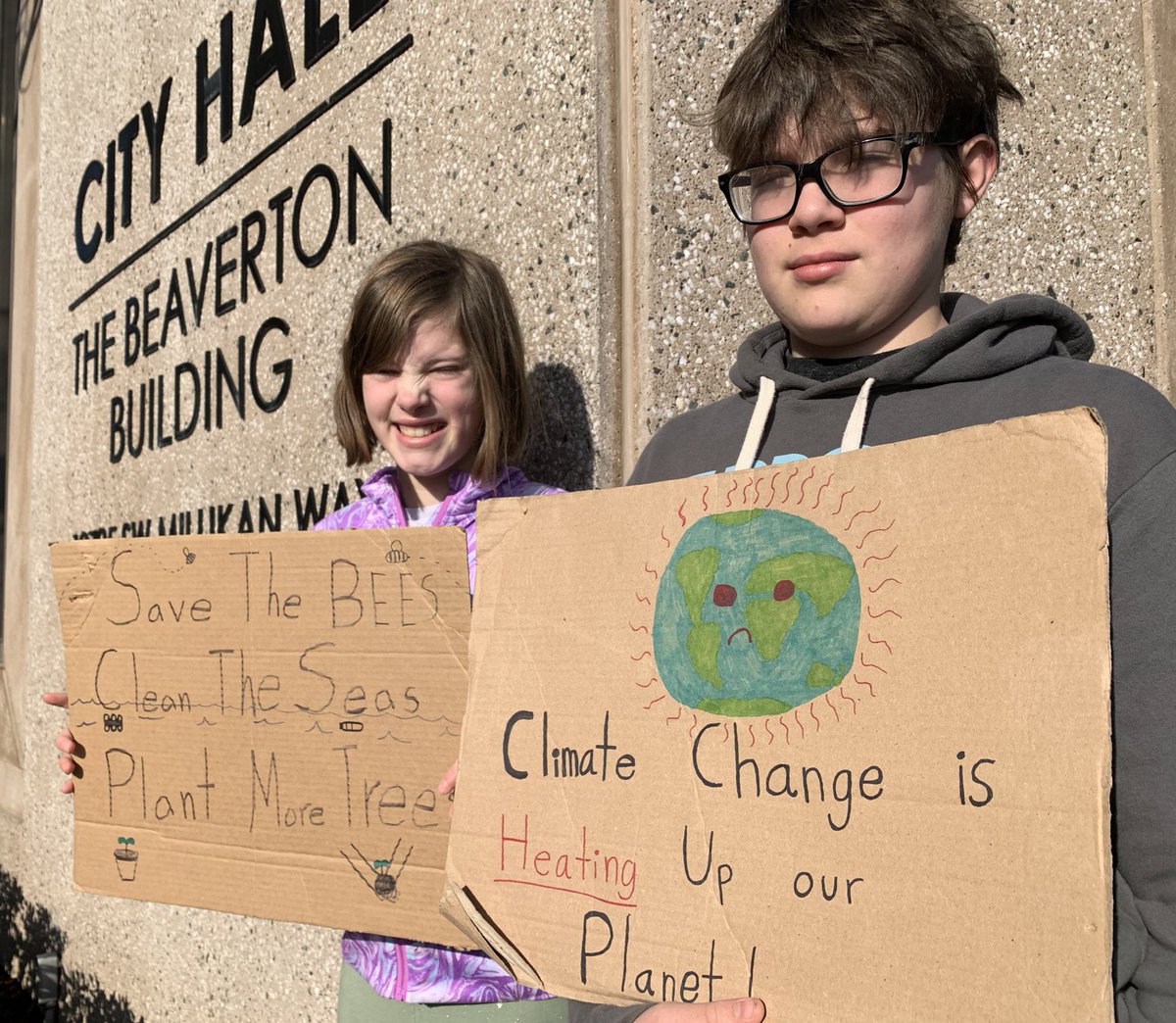 Week 100!!! Happy Earth Day! I struck at Beaverton City Hall this morning. The time to act is now! We need to take drastically reduce fossil fuel emissions immediately! #EarthDay #FridaysForFuture #ClimateStrike #EarthDay22 #ClimateCrisis #ClimateActionNow #ClimateEmergency 💯